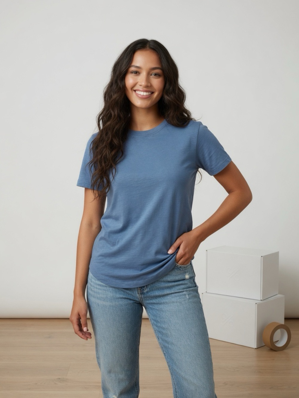 Madewell NWT Blue Crewneck Women's T-Shirt XS 100% Cotton